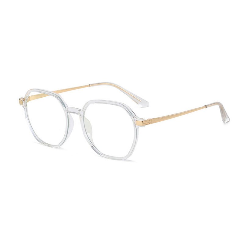 Handoer Unisex Full Rim Polygonal Round Tr 90 Eyeglasses Tr2330 Full Rim Handoer Transparent