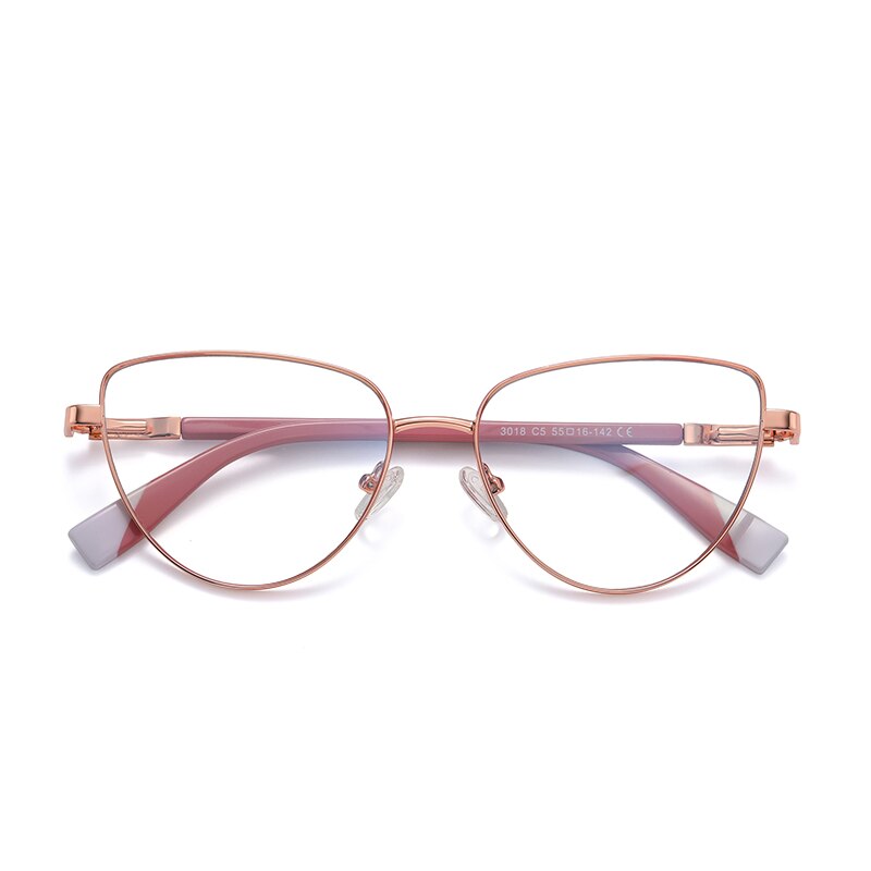 Hotochki Women's Full Rim Cat Eye Alloy Frame Eyeglasses 3018 Full Rim Hotochki C5
