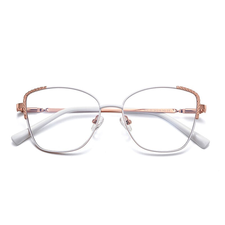 Hotochki Women's Full Rim Polygon Alloy Frame Eyeglasses 3014 Full Rim Hotochki C5
