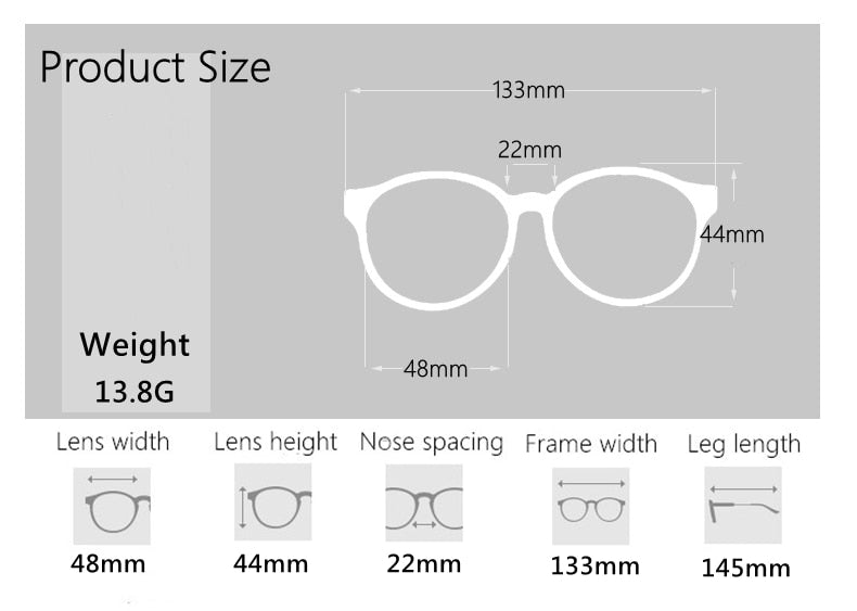 Yimaruili Unisex Full Rim Screwless Titanium Alloy Round Frame Eyeglasses 28607 Full Rim Yimaruili Eyeglasses