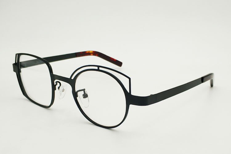 Yujo Unisex Full Rim Round Square Alloy Eyeglasses 811010 Full Rim Yujo