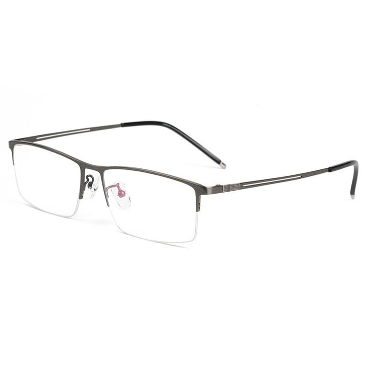 Reven Jate Men's Semi Rim Square Titanium Eyeglasses Ej8606 Semi Rim Reven Jate