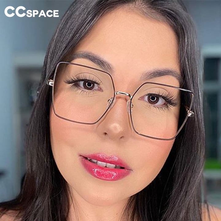 CCspace Unisex Full Rim Square Alloy Frame Eyeglasses 48241 Full Rim CCspace