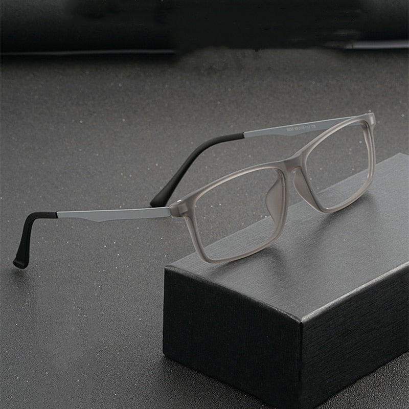 Yimaruili Men's Full Rim TR 90 Resin β Titanium Frame Eyeglasses 9830 Full Rim Yimaruili Eyeglasses