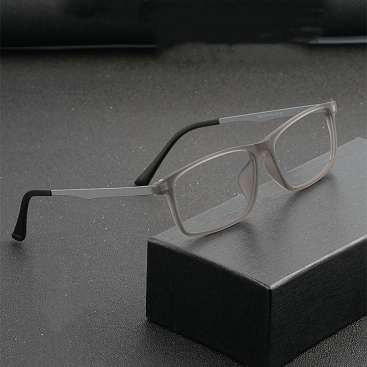 Yimaruili Men's Full Rim TR 90 Resin β Titanium Frame Eyeglasses 9830 Full Rim Yimaruili Eyeglasses