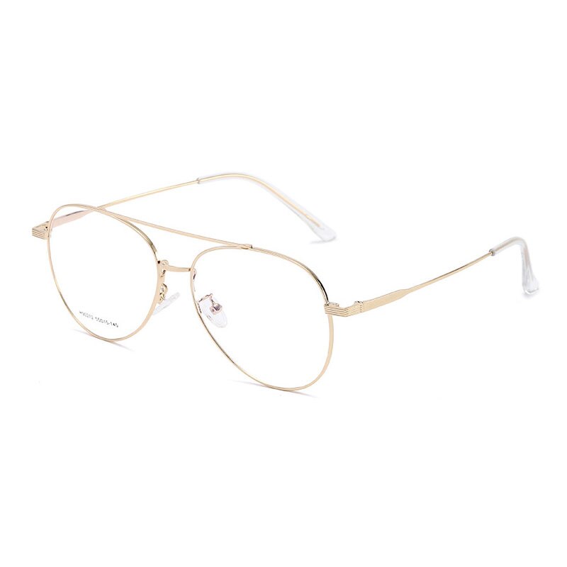 Handoer Unisex Full Rim Round Double Bridge Alloy Eyeglasses 90272 Full Rim Handoer