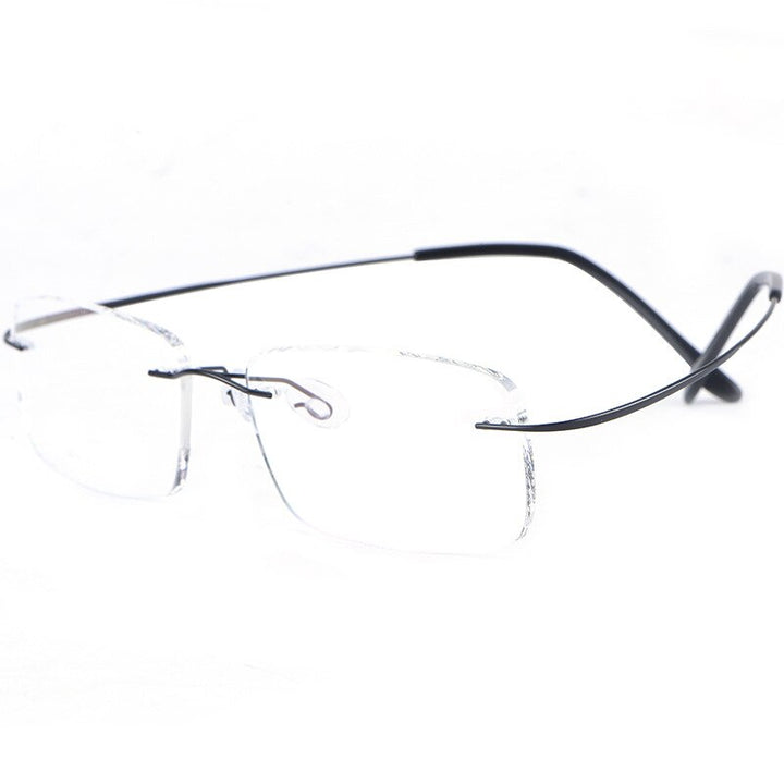 Yimaruili Unisex Rimless TR 90 Resin β Titanium Frame Eyeglasses Rimless Yimaruili Eyeglasses