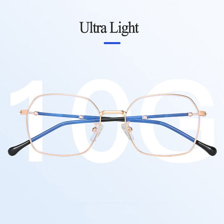 Hotony Unisex Full Rim Square Alloy Eyeglasses  Zy1917 Full Rim Hotony