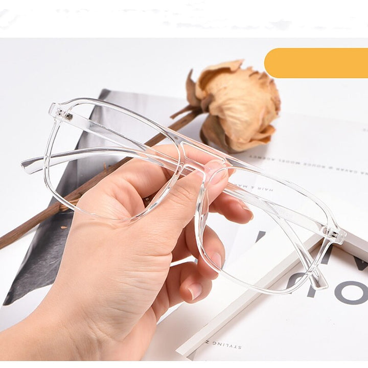 Yimaruili Unisex Full Rim TR 90 Resin Double Bridge Frame Eyeglasses D138 Full Rim Yimaruili Eyeglasses Transparent