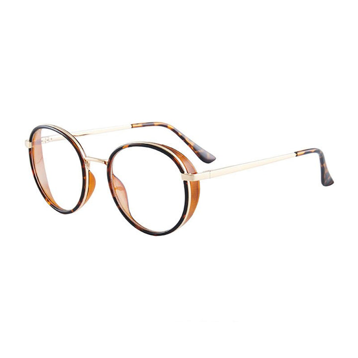 Hotony Women's Full Rim TR 90 Resin Round Frame Eyeglasses 7028 Full Rim Hotony Leopard