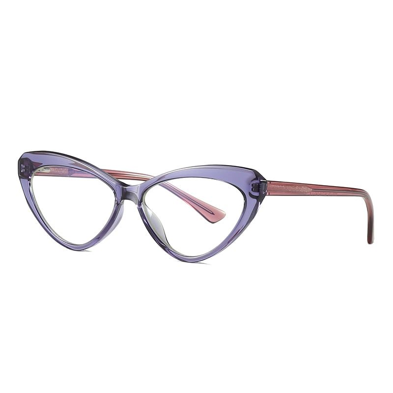 CCspace Unisex Full Rim Cat Eye Tr 90 Titanium Frame Eyeglasses 47532 Full Rim CCspace C6