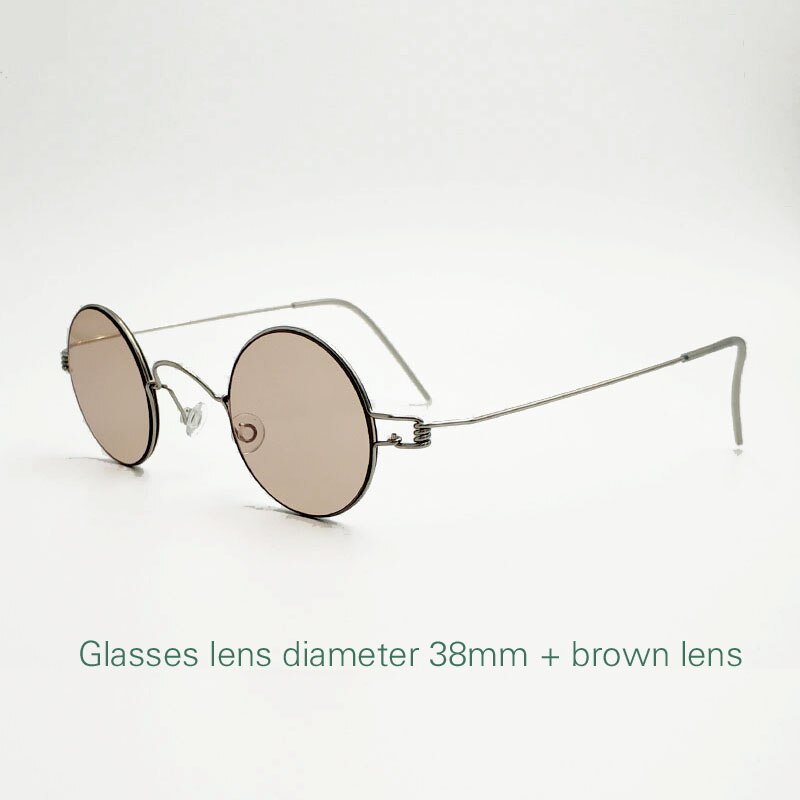 Yujo Handcrafted Screwless Round Stainless Steel Eyeglasses Y001 Full Rim Yujo