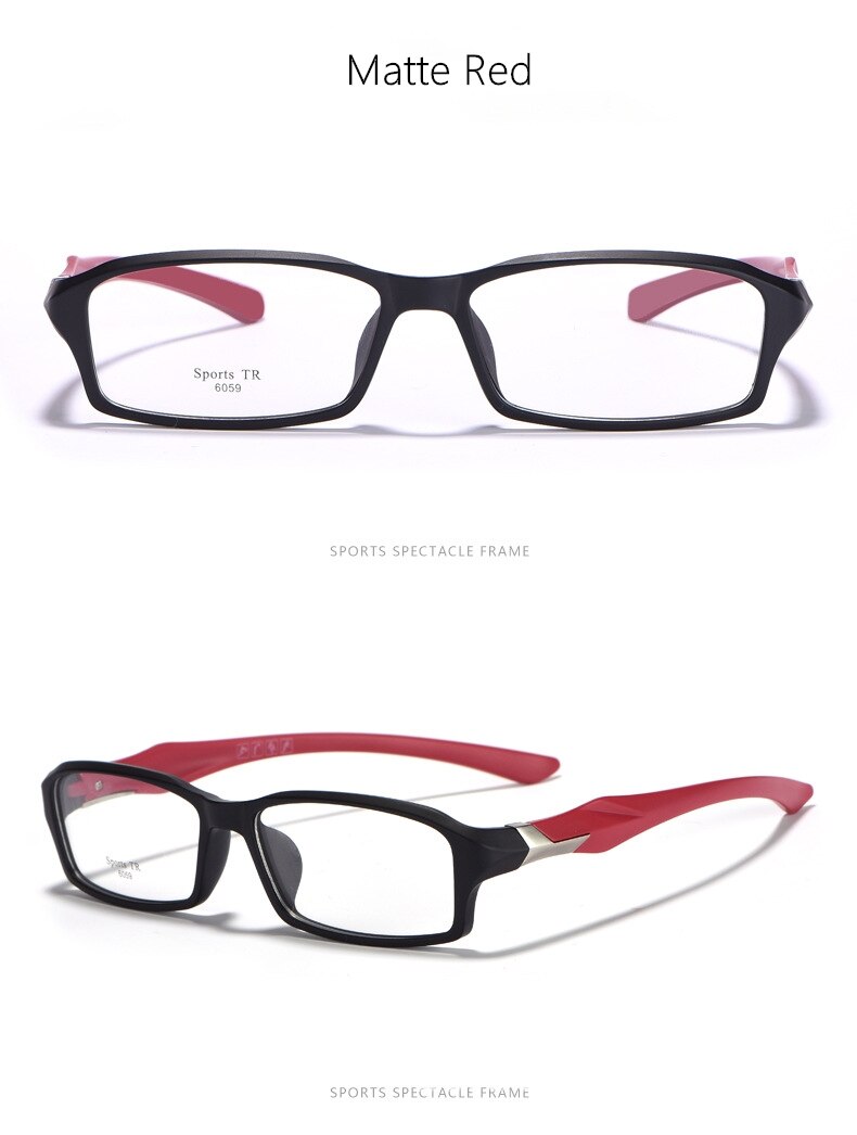 Yimaruili Men's Full Rim TR-90 Resin Sport Frame Eyeglasses 6059 Full Rim Yimaruili Eyeglasses