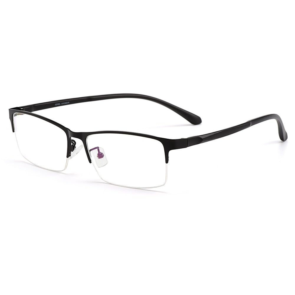 Gmei Men's Semi Rim Rectangle Alloy Eyeglasses S61006 Semi Rim Gmei Optical