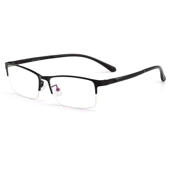 Gmei Men's Semi Rim Rectangle Alloy Eyeglasses S61006 Semi Rim Gmei Optical
