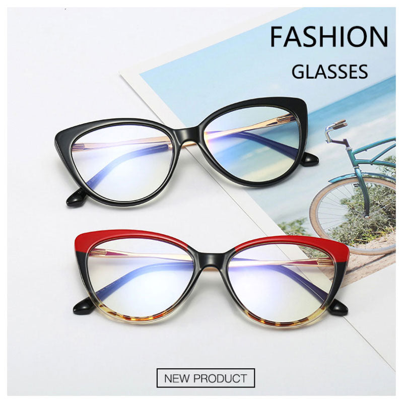 Hotony Women's Full Rim Oval Cat Eye Acetate Eyeglasses 92388 Full Rim Hotony