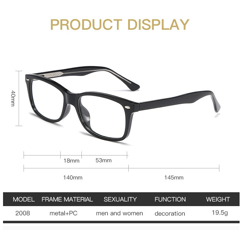 Hotony Women's Full Rim Square Acetate Frame Eyeglasses 2008 Full Rim Hotony