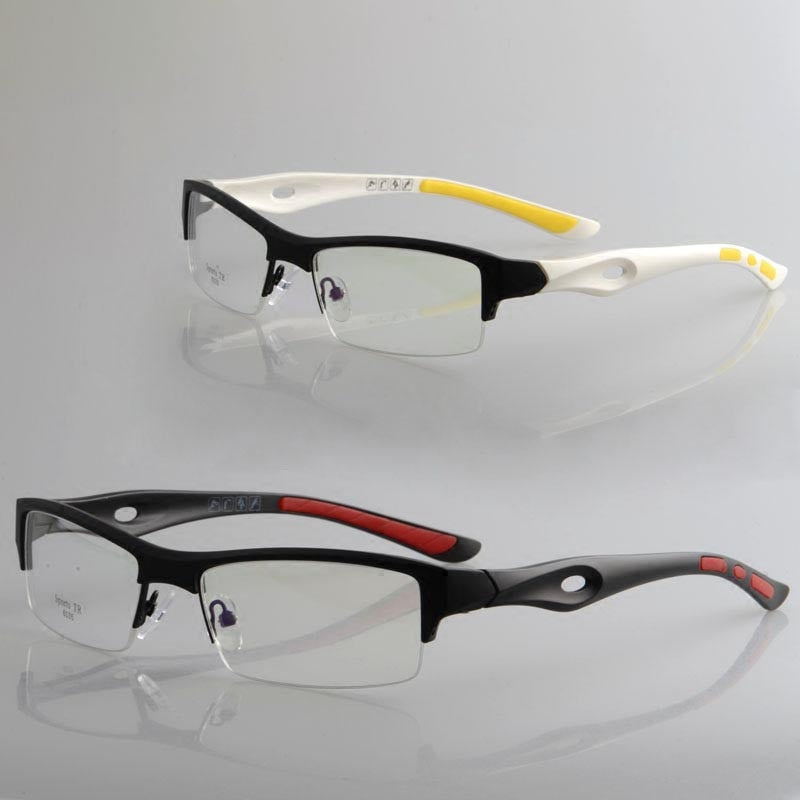 Cubojue Unisex Reading Glasses Sports Tr 90 Titanium Semi Rim Reading Glasses Cubojue
