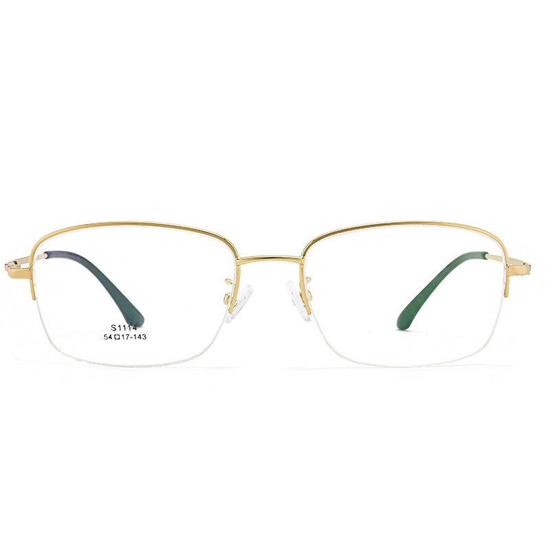 Men's Semi Rim IP Electroplated Titanium Alloy Frame Eyeglasses Zt1114 Semi Rim Bclear