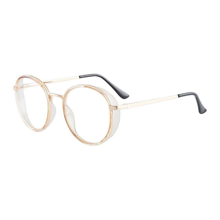 Hotony Women's Full Rim TR 90 Resin Round Frame Eyeglasses 7028 Full Rim Hotony Tea