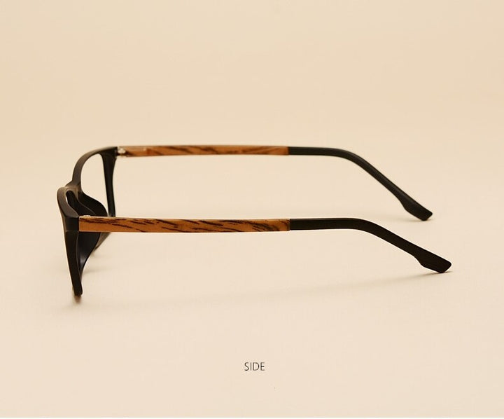 Yimaruili Unisex Full Rim Imitation Wood Grain Resin Frame Eyeglasses 98056 Full Rim Yimaruili Eyeglasses