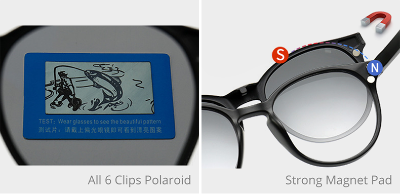 Ralferty Unisex Full Rim Round Polycarbonate Eyeglasses Clip On Sunglasses 2231 With Clip Ons Ralferty