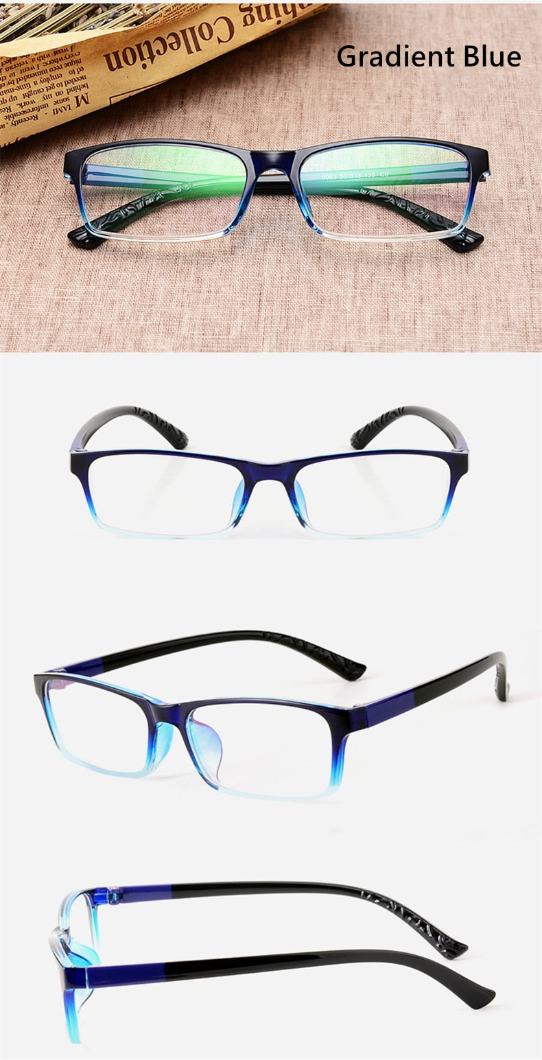 Yimaruili Unisex Full Rim TR 90 Resin Frame Customizable Lens Eyeglasses 6063 Full Rim Yimaruili Eyeglasses