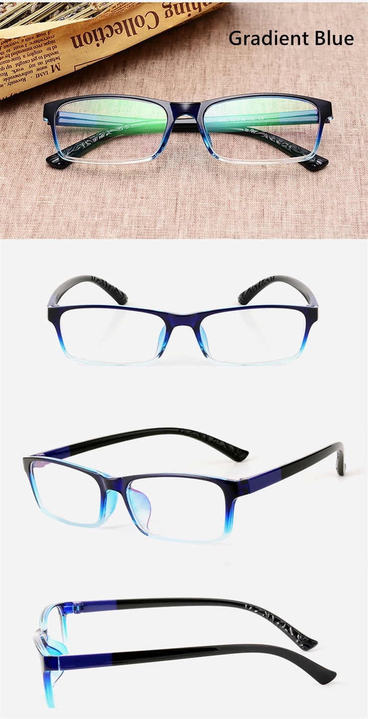 Yimaruili Unisex Full Rim TR 90 Resin Frame Customizable Lens Eyeglasses 6063 Full Rim Yimaruili Eyeglasses