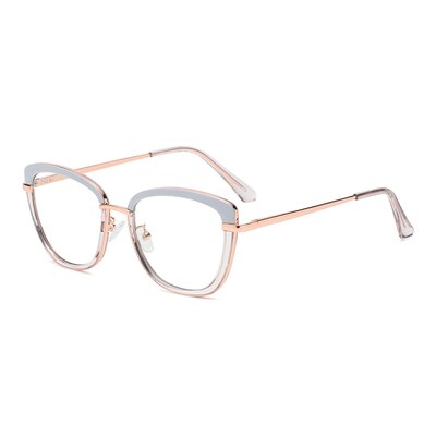 Ralferty Women's Eyeglasses Cat Eye Anti Blue Light TR90 D609 Full Rim Ralferty C5 White