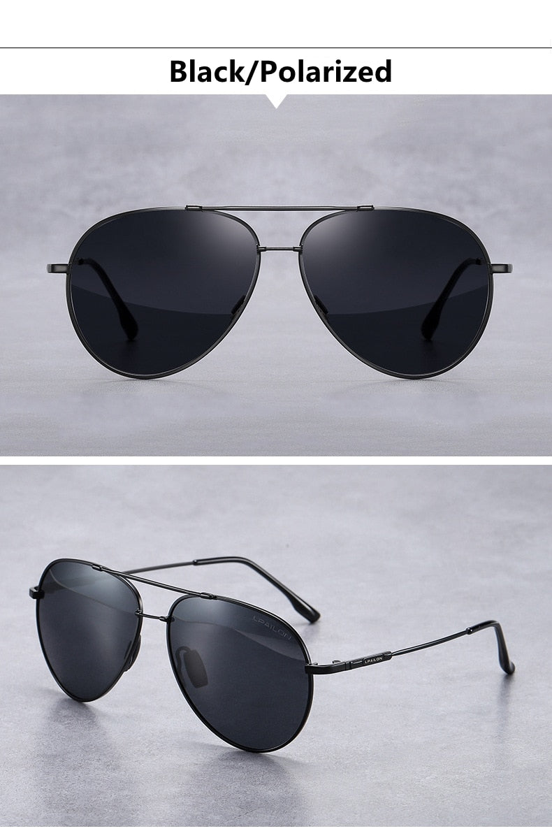 Yimaruili Men's Full Rim Double Bridge Alloy Frame Polarized Sunglasses 889 Sunglasses Yimaruili Sunglasses