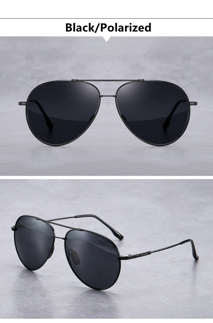 Yimaruili Men's Full Rim Double Bridge Alloy Frame Polarized Sunglasses 889 Sunglasses Yimaruili Sunglasses