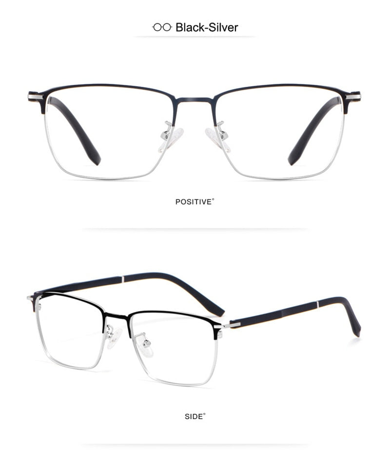 Hotony Unisex Full Rim Square Alloy Frame Eyeglasses 3007 Full Rim Hotony