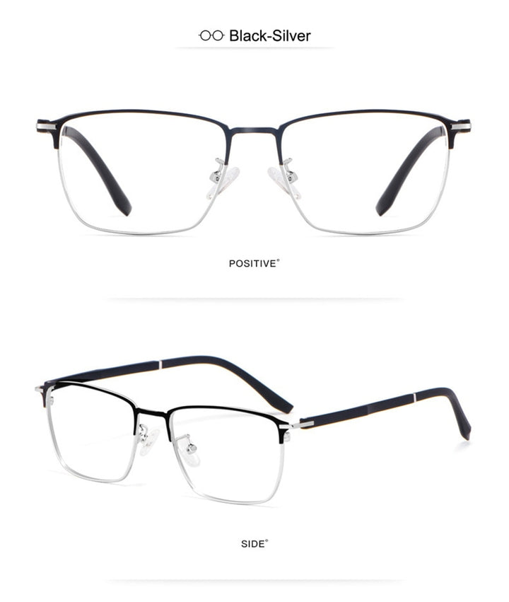 Hotony Unisex Full Rim Square Alloy Frame Eyeglasses 3007 Full Rim Hotony