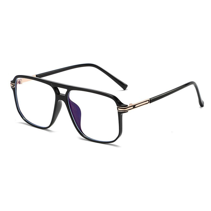Handoer Unisex Full Rim Round Square Double Bridge Tr 90 Eyeglasses 260 Full Rim Handoer C1