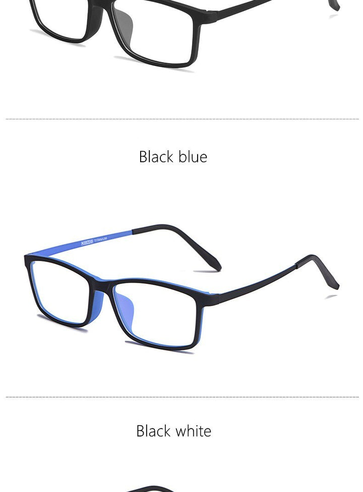 Yimaruili Unisex Full Rim Square Tr 90 Titanium Eyeglasses HR3048 Full Rim Yimaruili Eyeglasses