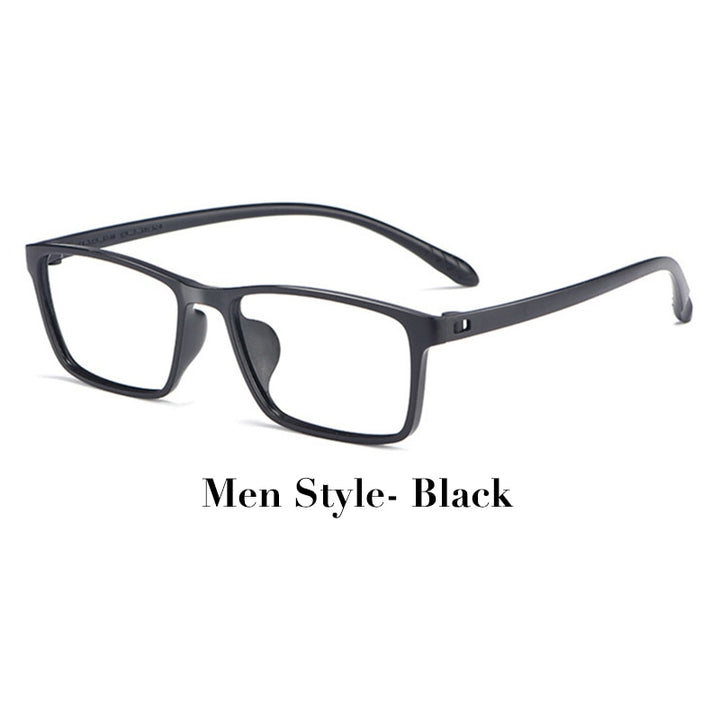 Hotochki Unisex Full Rim TR-90 Resin Frame Eyeglasses X1x2 Full Rim Hotochki MenStyle-Black
