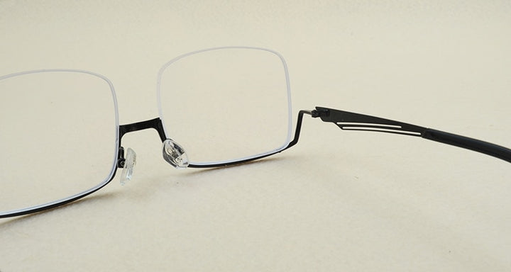 Yimaruili Men's Semi Rim Alloy Frame Eyeglasses YS01 Semi Rim Yimaruili Eyeglasses