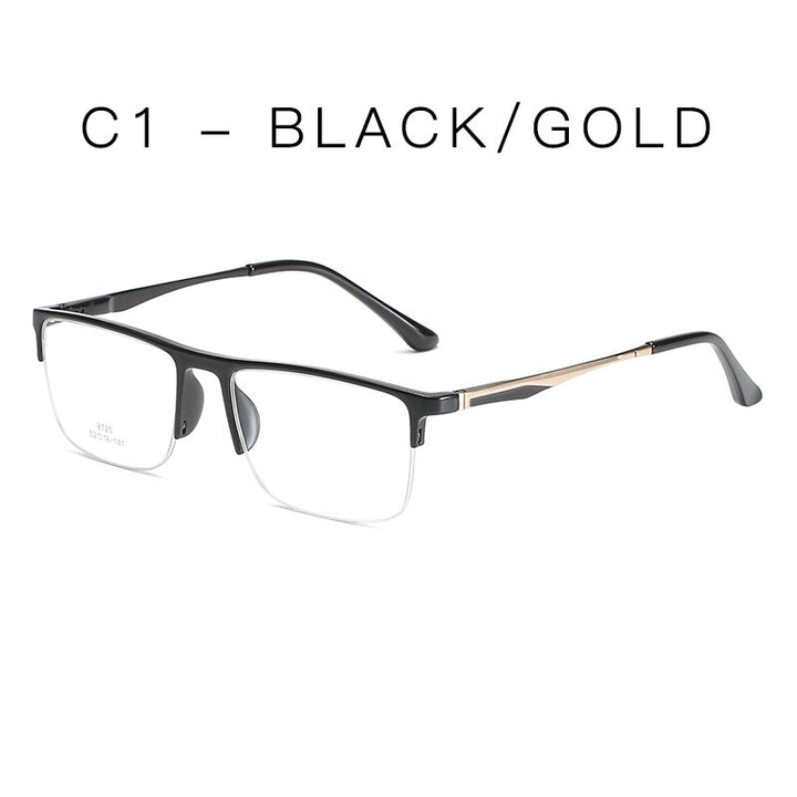 Handoer Unisex Semi Rim Square Alloy Eyeglasses 8725 Semi Rim Handoer C1
