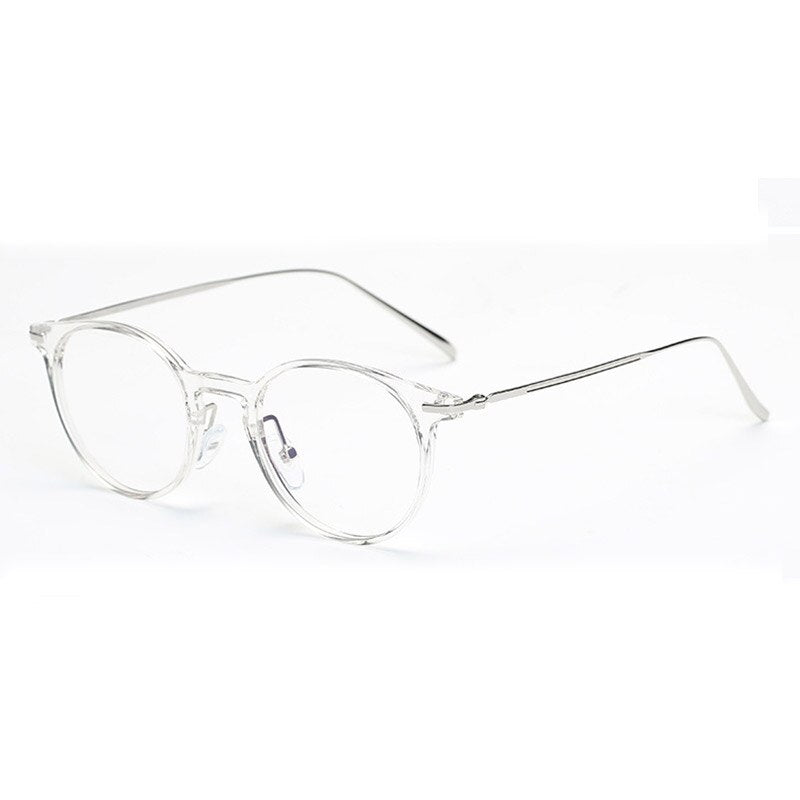 Handoer Unisex Full Rim Round Tr 90 Alloy Eyeglasses 6628 Full Rim Handoer