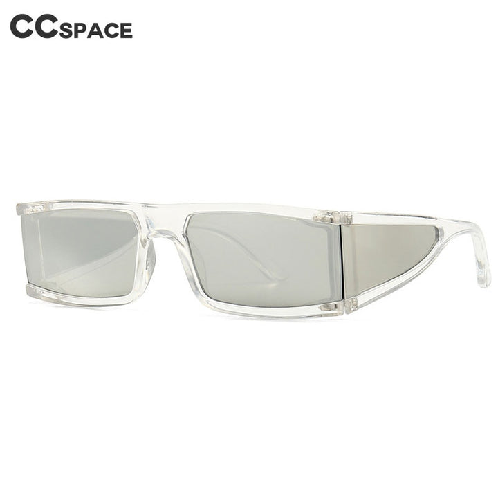 CCspace Unisex Full Rim Rectangle Resin Goggle Frame Sunglasses 46198 Sunglasses CCspace Sunglasses