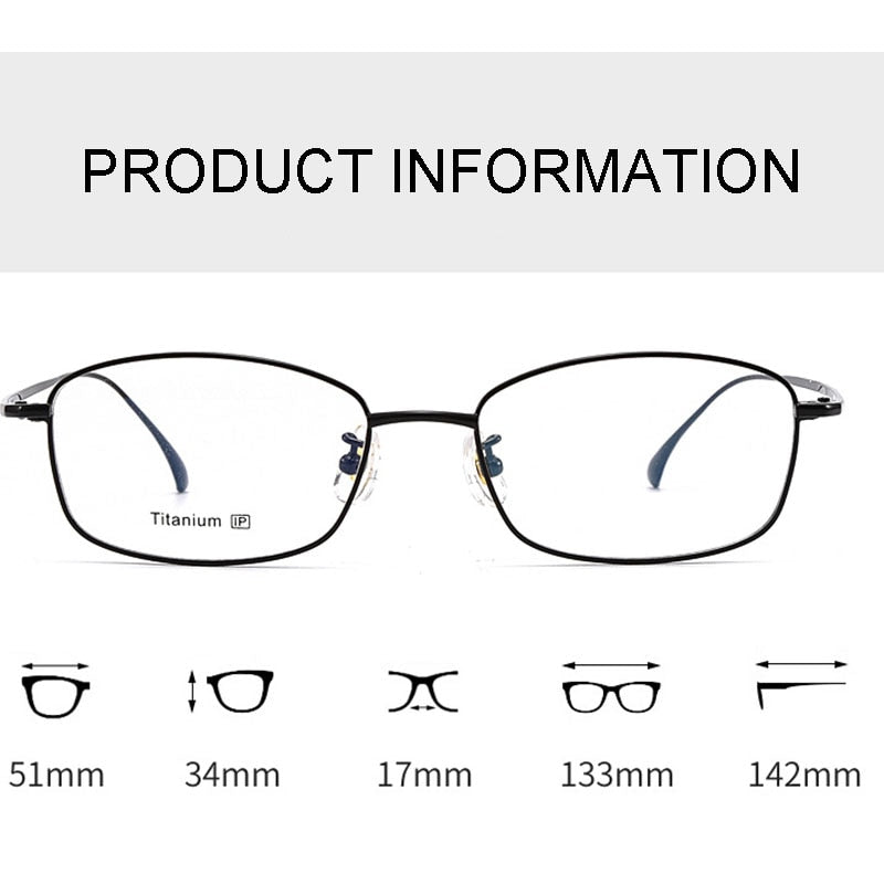 Hotochki Men's Full Rim Titanium Frame Eyeglasses 8508 Full Rim Hotochki