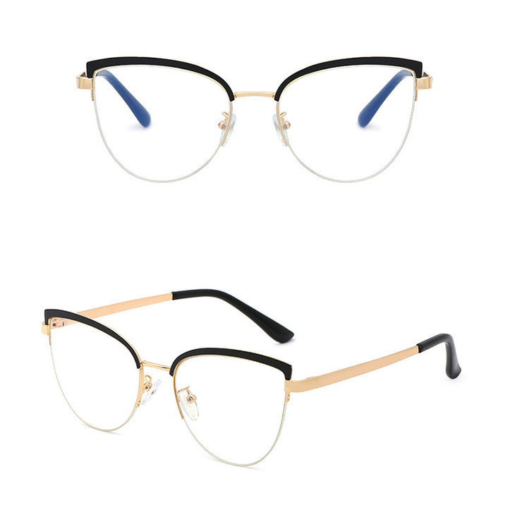 Hotony Women's Full Rim Cat Eye Alloy Frame Eyeglasses 95679 Full Rim Hotony