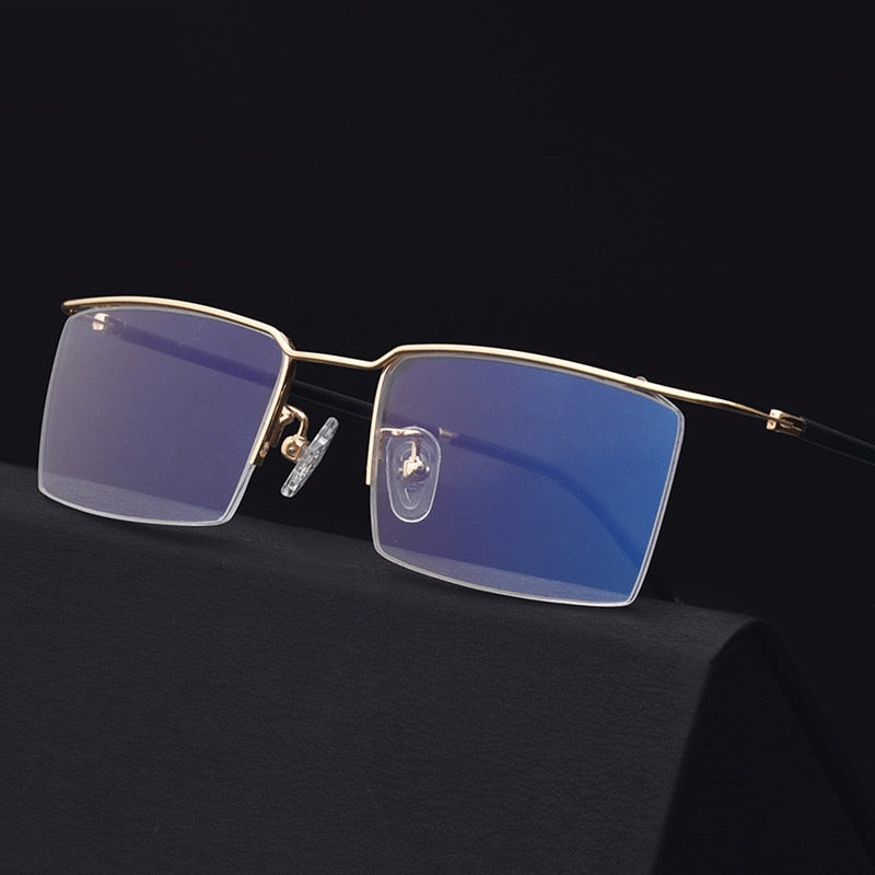Hotochki Unisex Semi Rim Titanium Alloy Frame Eyeglasses 6341 Semi Rim Hotochki