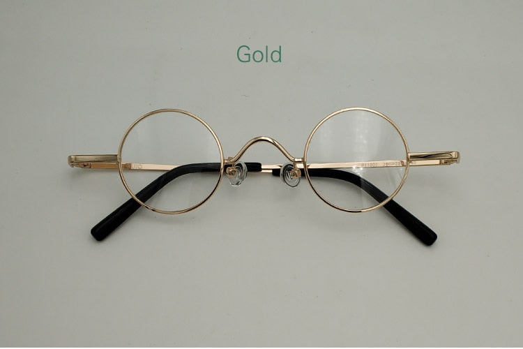 Yujo Unisex Small Round Eyeglasses Alloy Full Rim 811001 Full Rim Yujo Silver CHINA