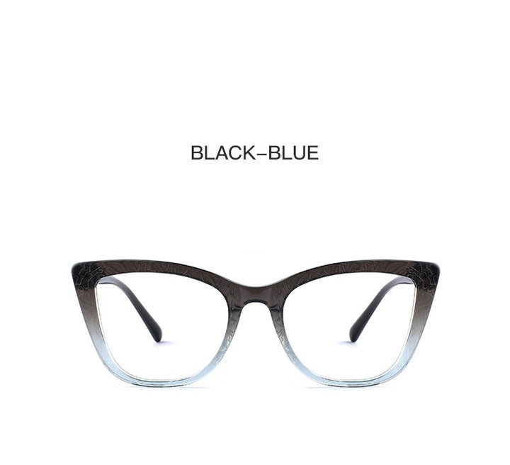 Hotochki Women's Full Rim Cat Eye TR-90 Resin Acetate Frame Eyeglasses Z508 Full Rim Hotochki