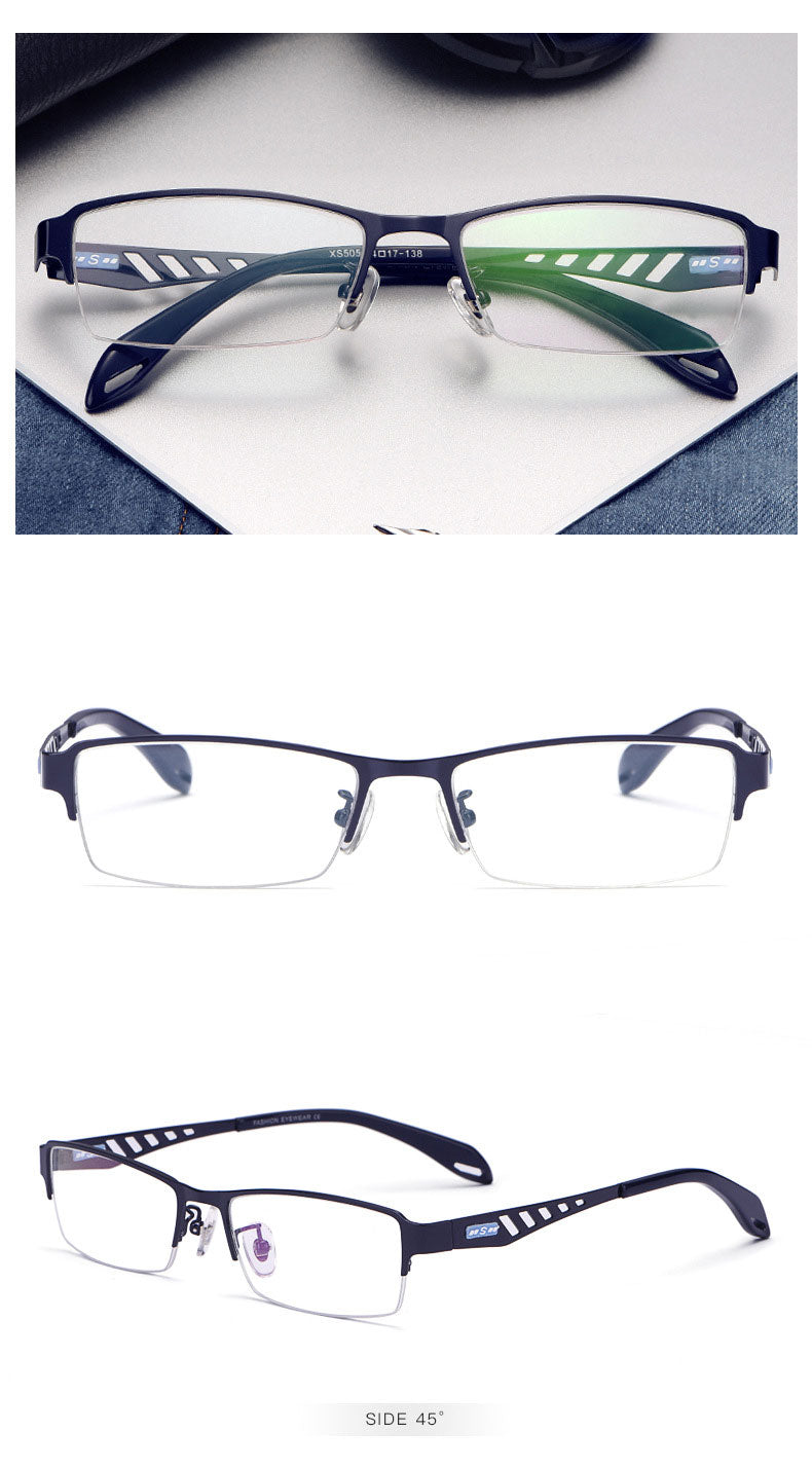 Reven Jate Xs505 Unisex Semi Rim Alloy Tr 90  Eyeglasses Semi Rim Reven Jate