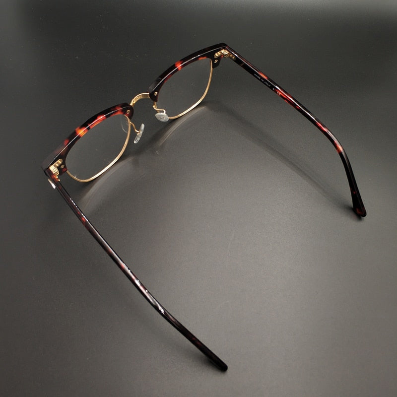 Yujo Unisex Full Rim Square Acetate Horn Eyeglasses 5154 Full Rim Yujo