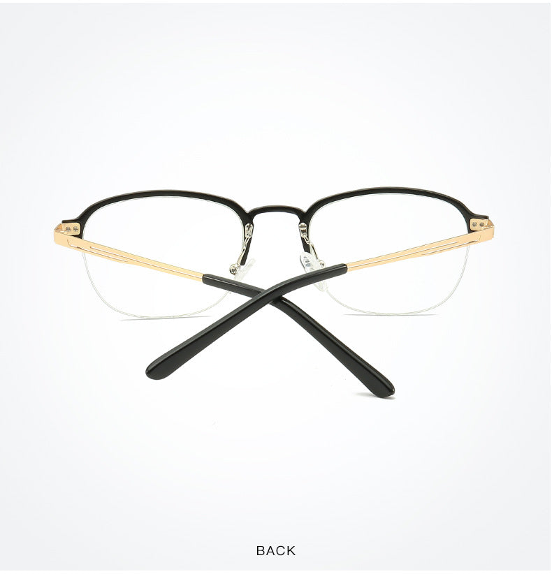 Hdcrafter Unisex Semi Rim Square Titanium Frame Eyeglasses 6097 Semi Rim Hdcrafter Eyeglasses