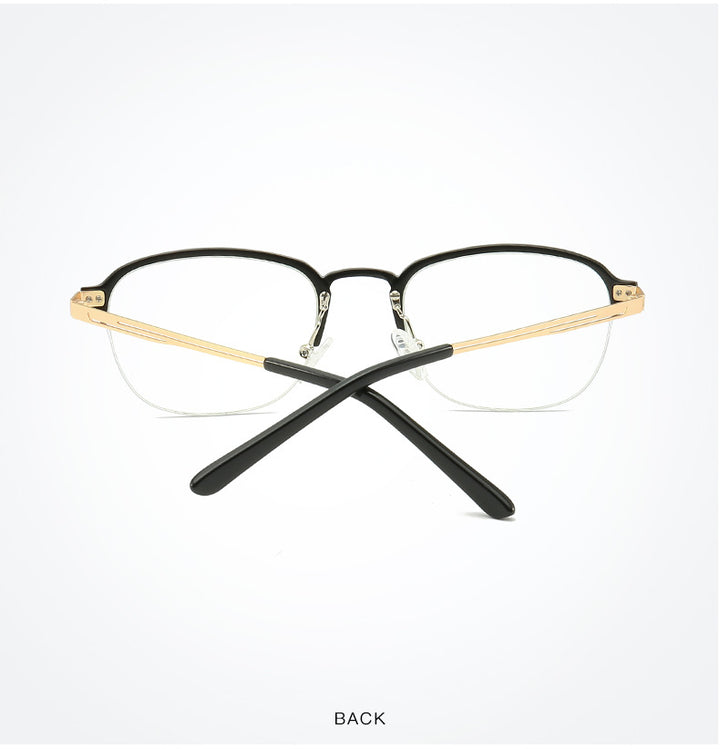 Hdcrafter Unisex Semi Rim Square Titanium Frame Eyeglasses 6097 Semi Rim Hdcrafter Eyeglasses