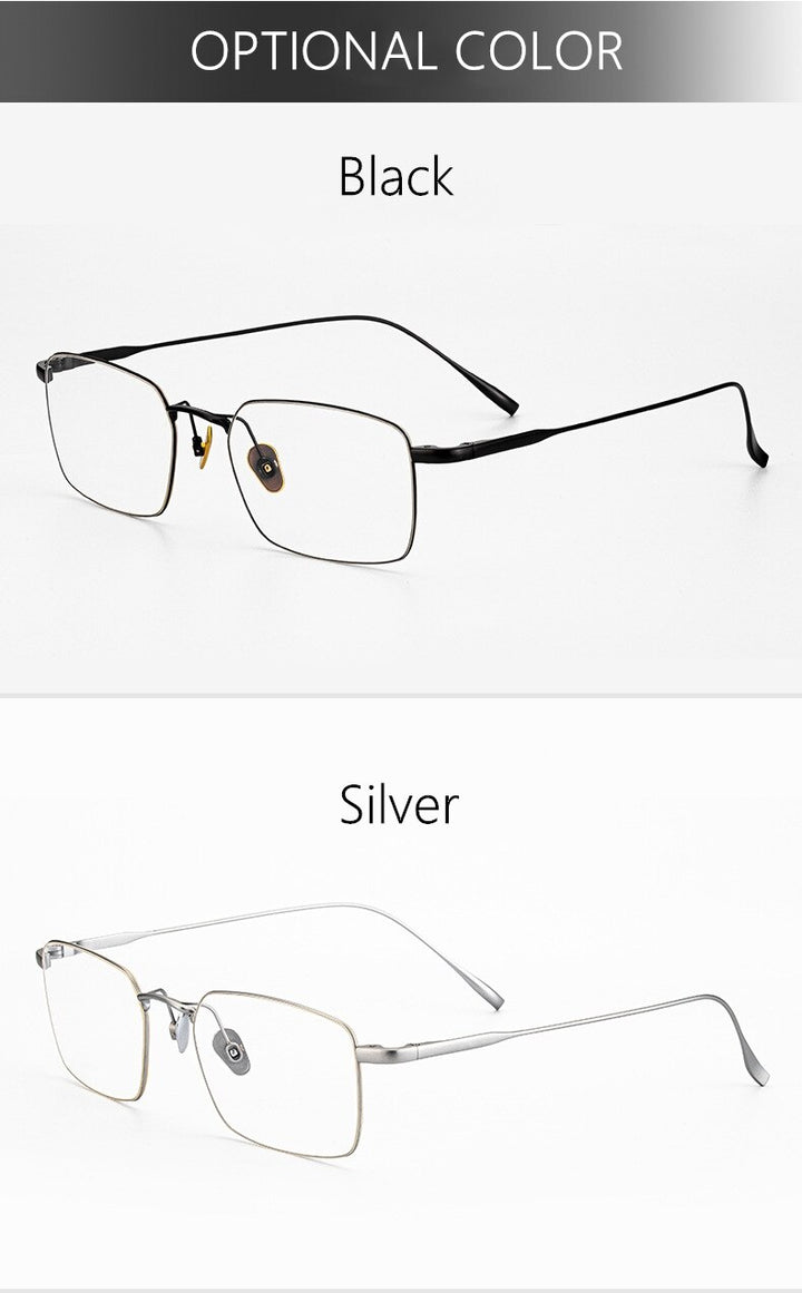 Yimaruili Men's Full Rim Titanium Alloy Frame Eyeglasses SC10T Full Rim Yimaruili Eyeglasses